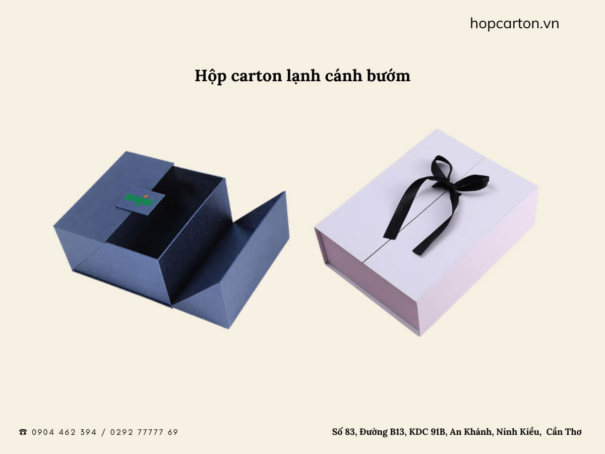 Hộp carton lạnh cánh bướm