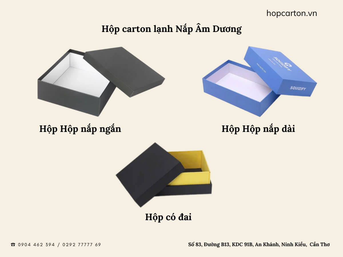 Hộp carton nắp âm dương