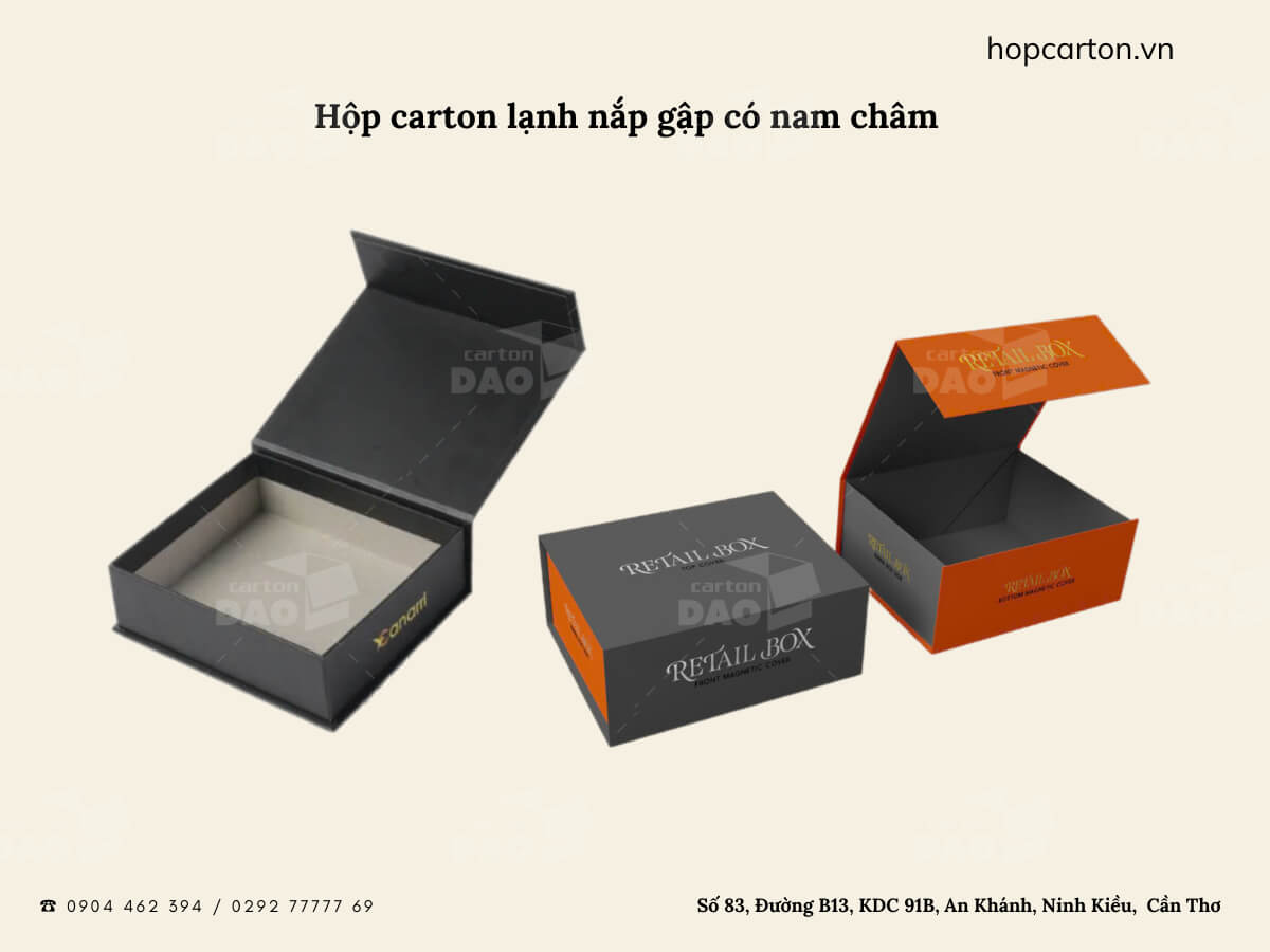 Hộp carton lạnh nắp gập