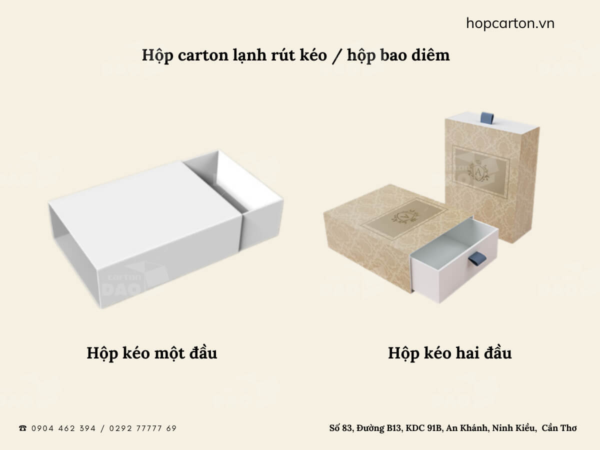 Hộp carton lạnh rút kéo